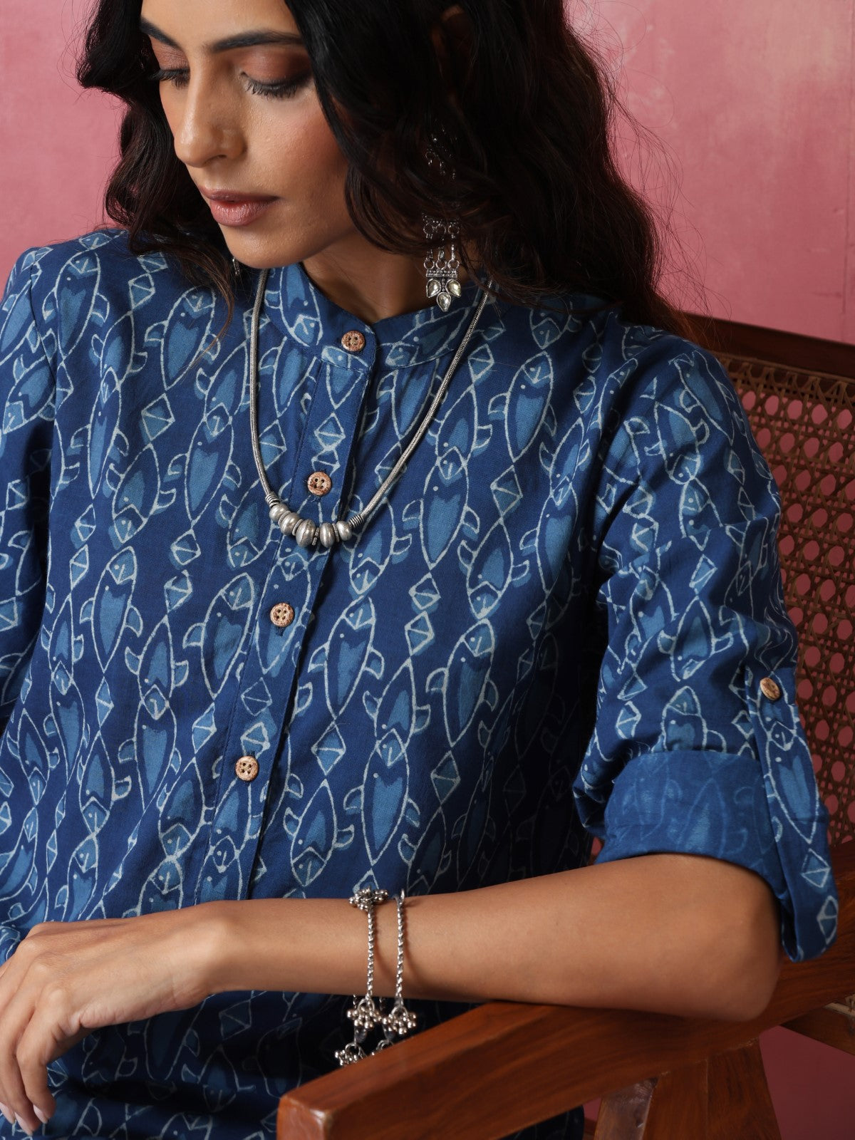 Kosi - Fun fish print kurta and pant coord set