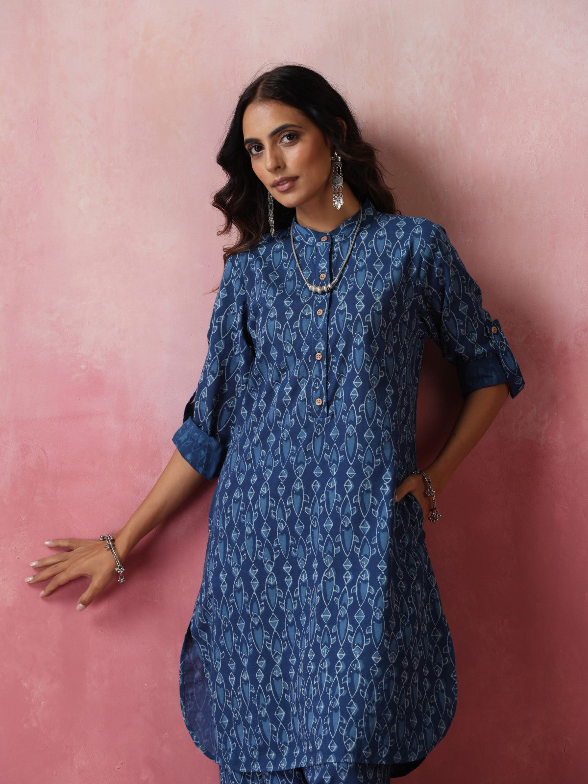 Kosi - Fun fish print kurta and pant coord set