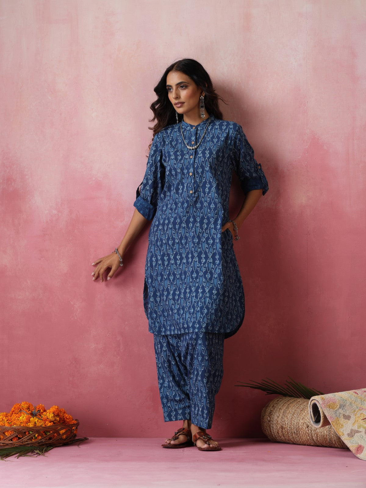 Kosi - Fun fish print kurta and pant coord set