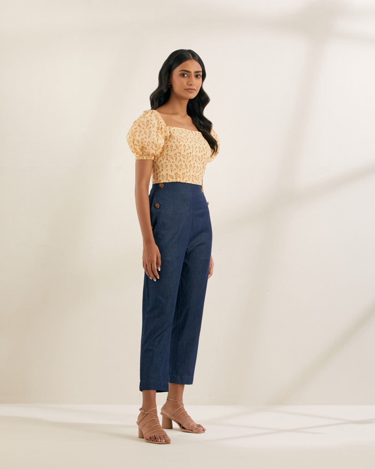 Carnival of Rust- Puff sleeve top- crop top