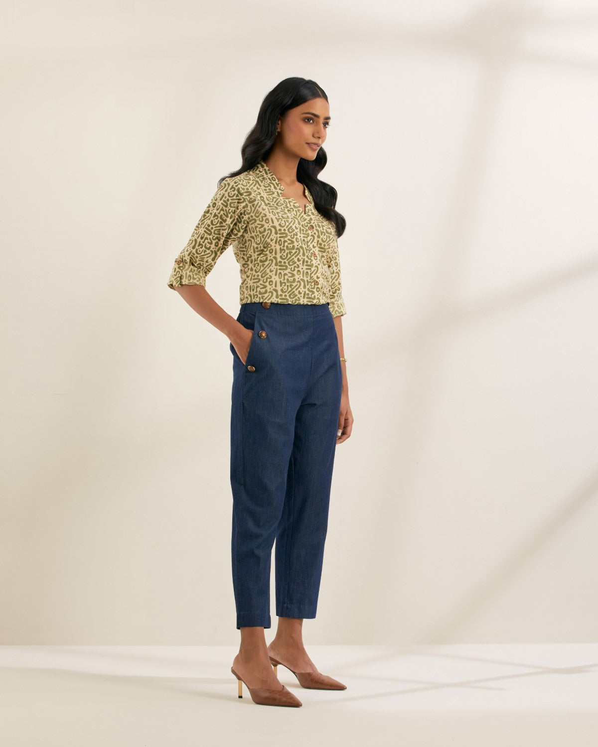 Olive maze shirt