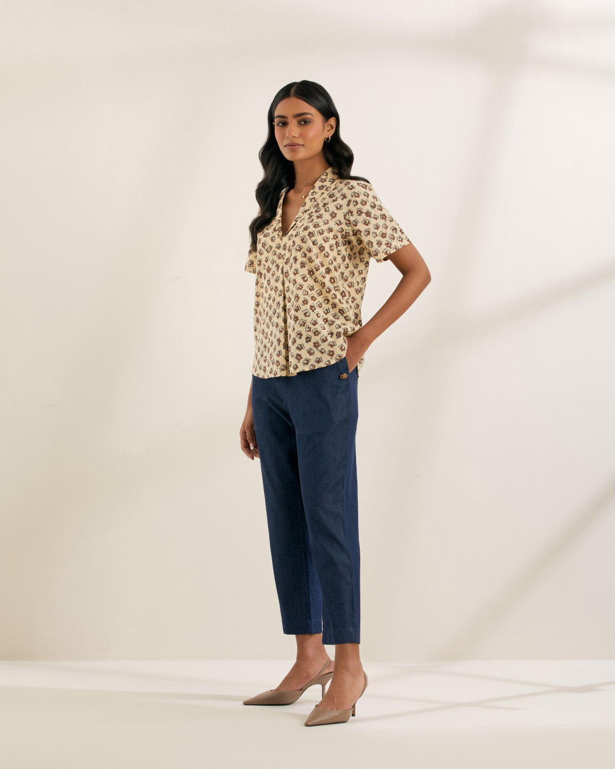 Coco beans pleated top