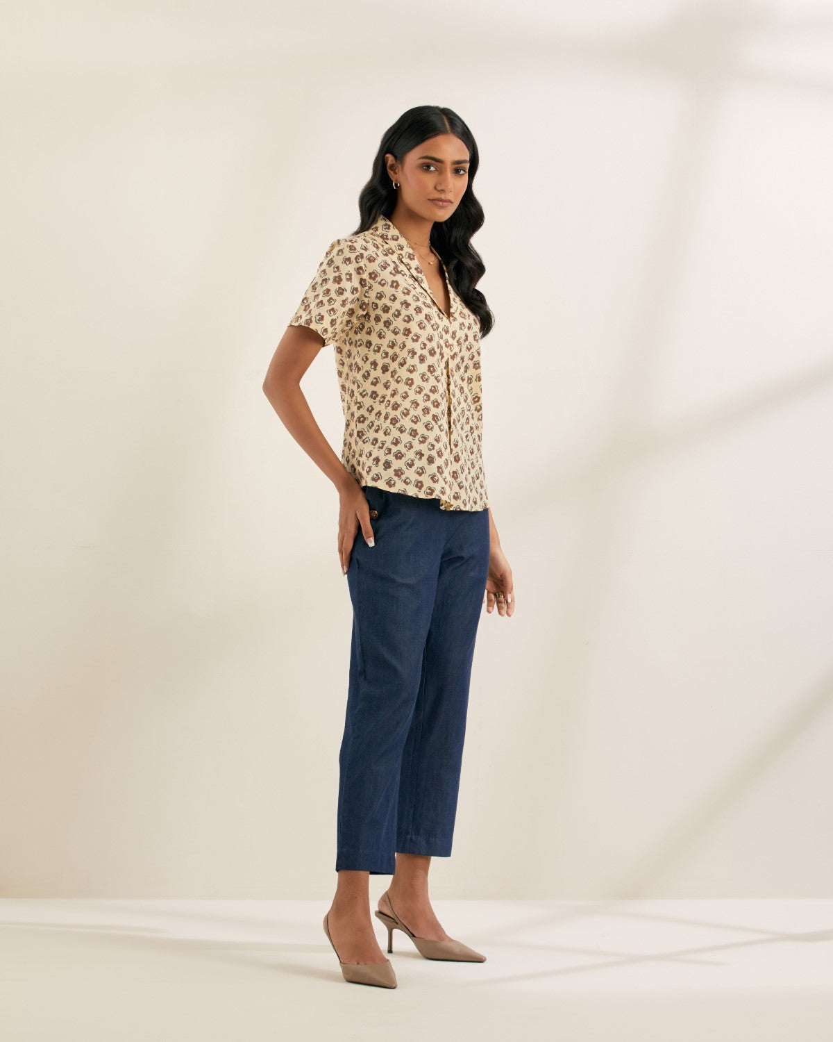 Coco beans pleated top
