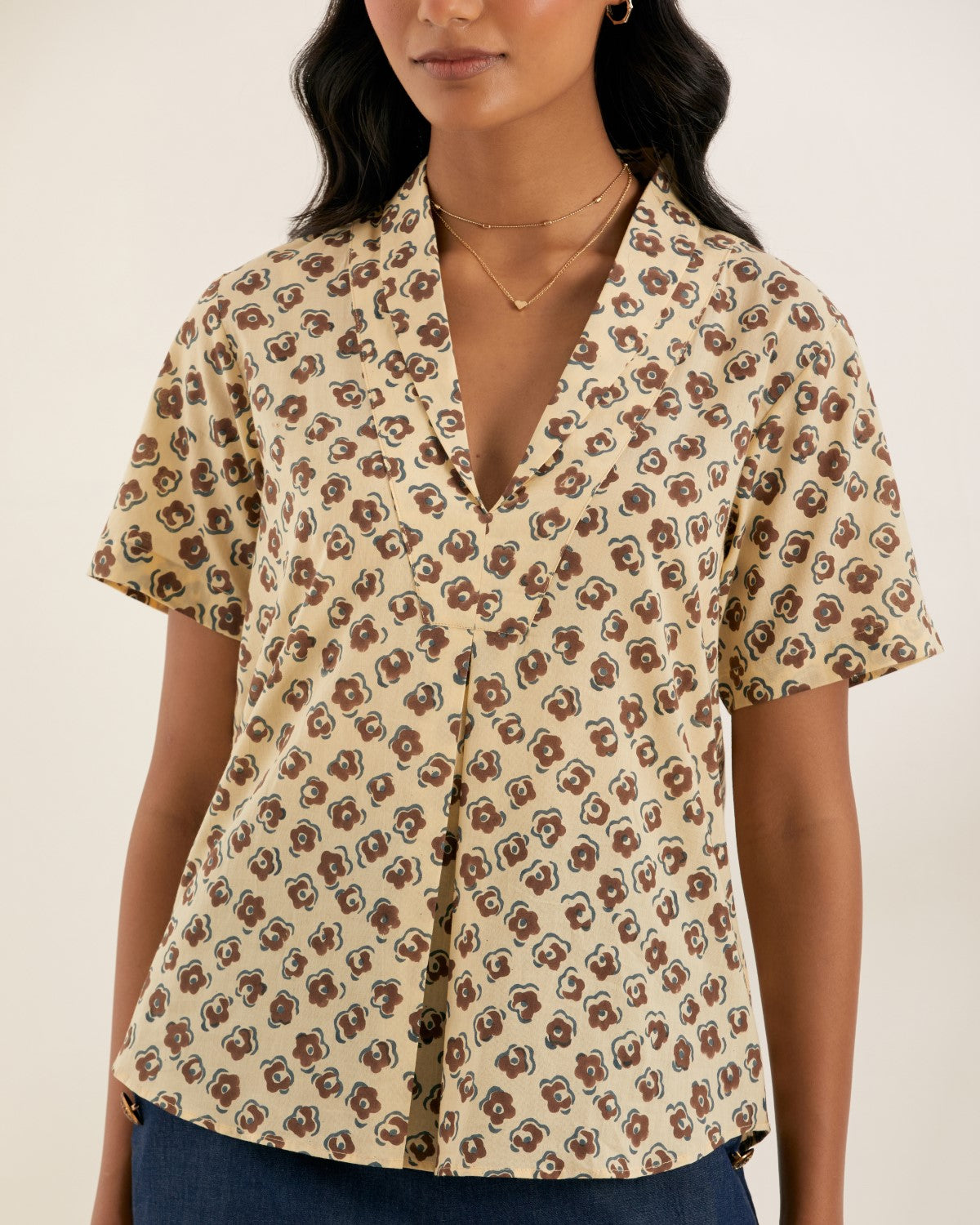 Coco beans pleated top
