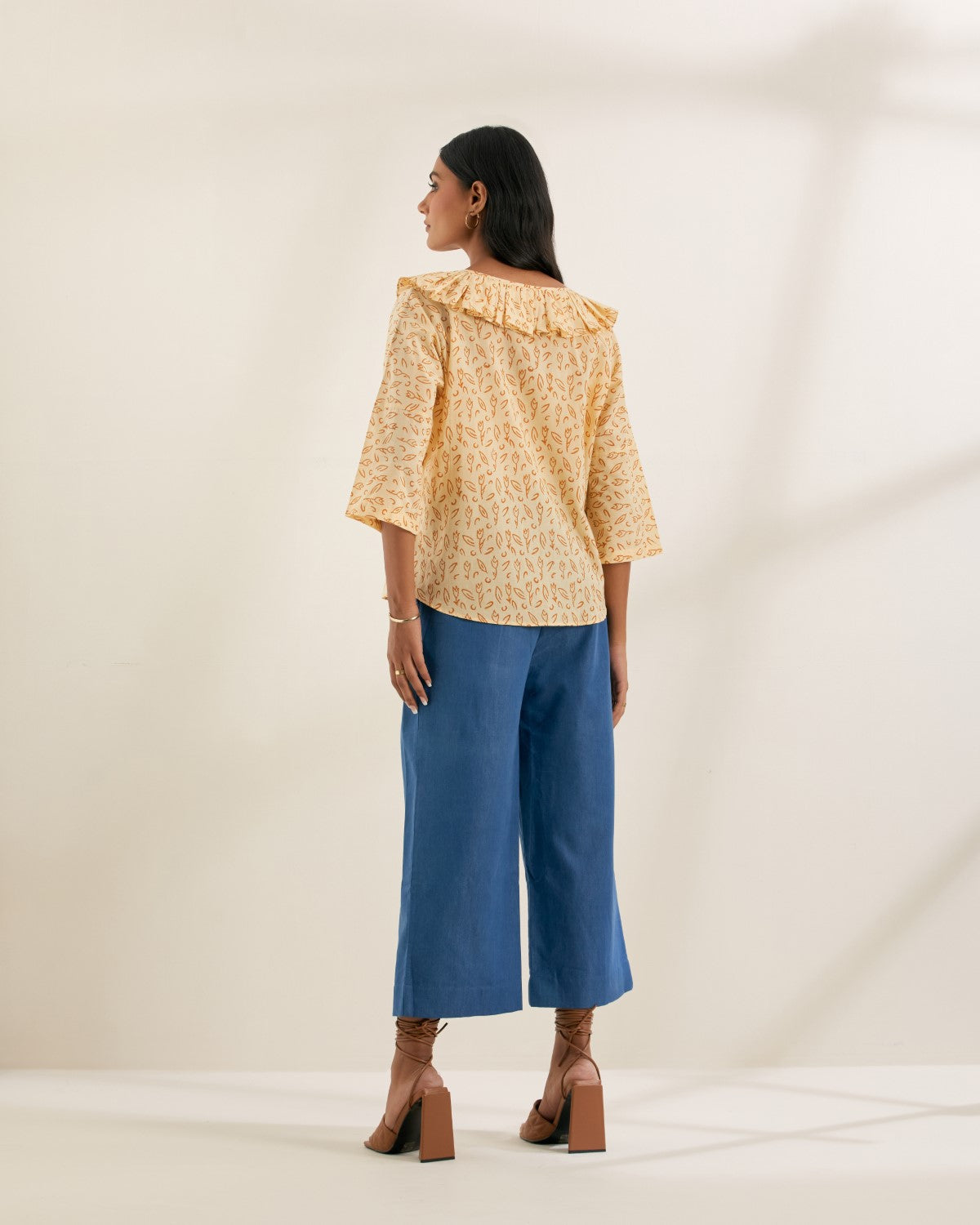 Carnival of Rust- Ruffle neck top