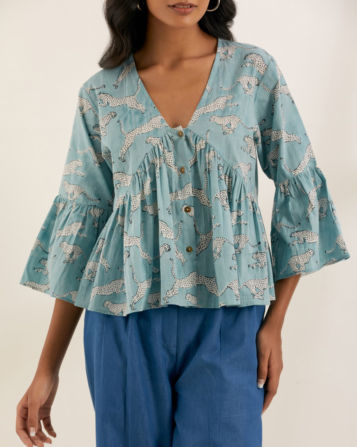 Flying Cutie- Gathered top