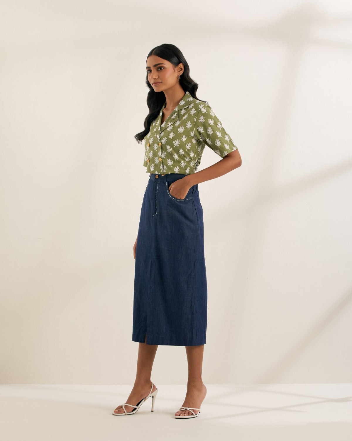 Olive - blazer shirt