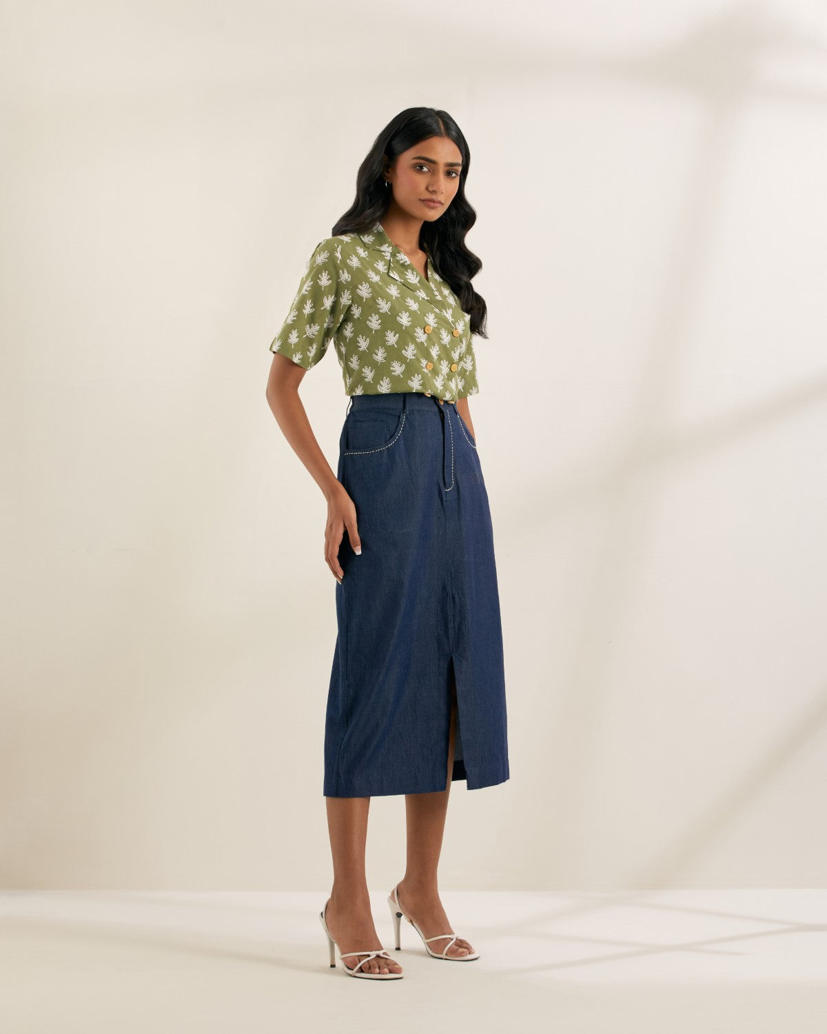 Olive - blazer shirt