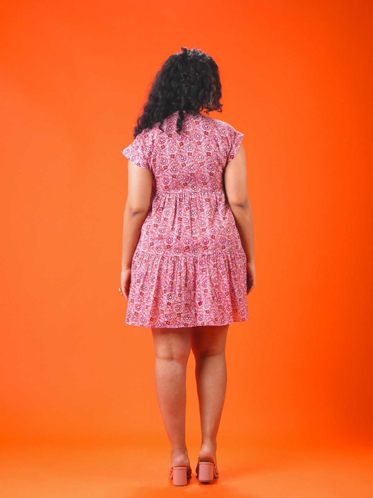 ON SALE- Peach garden short dress