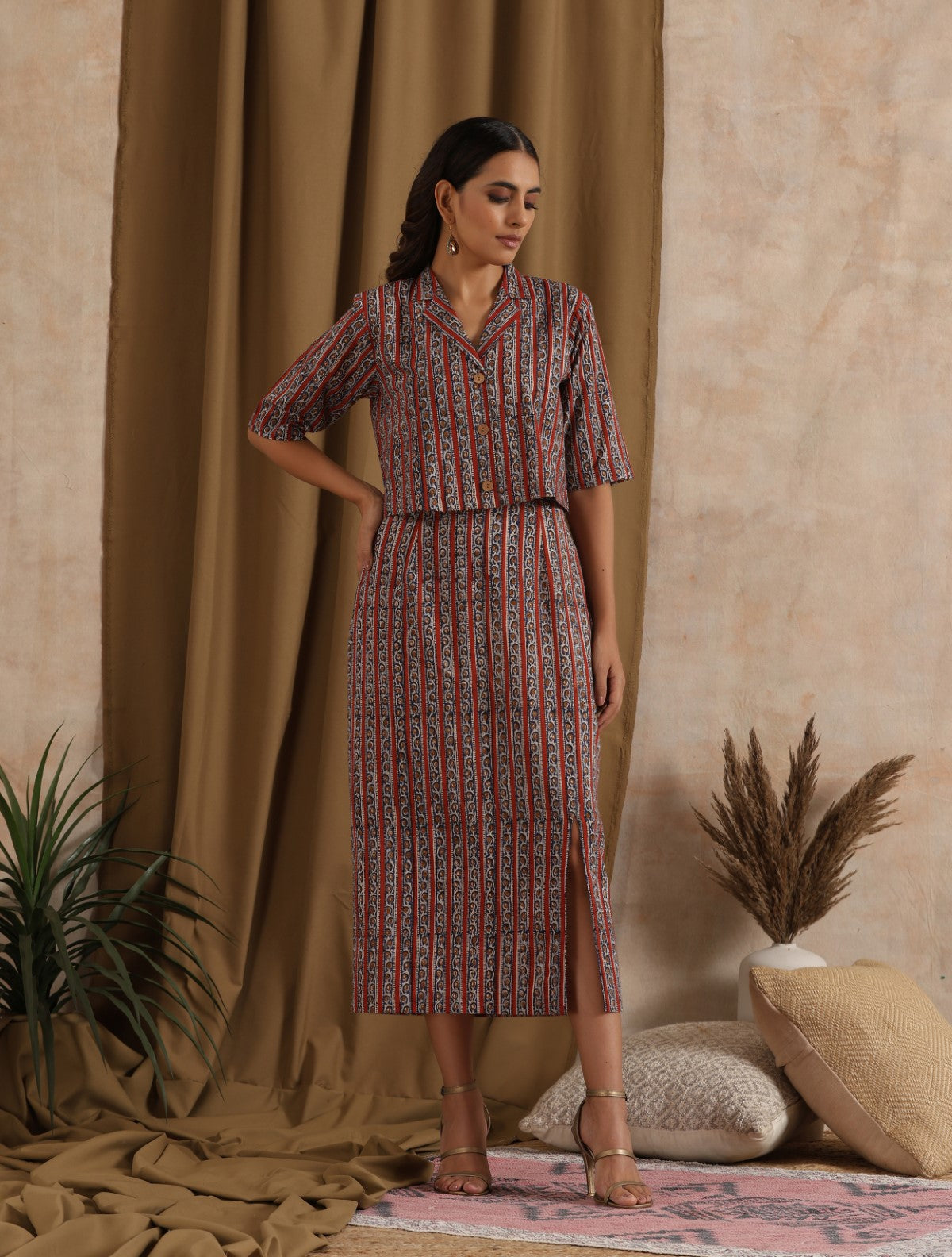 Neerja- Crop top and skirt coord set