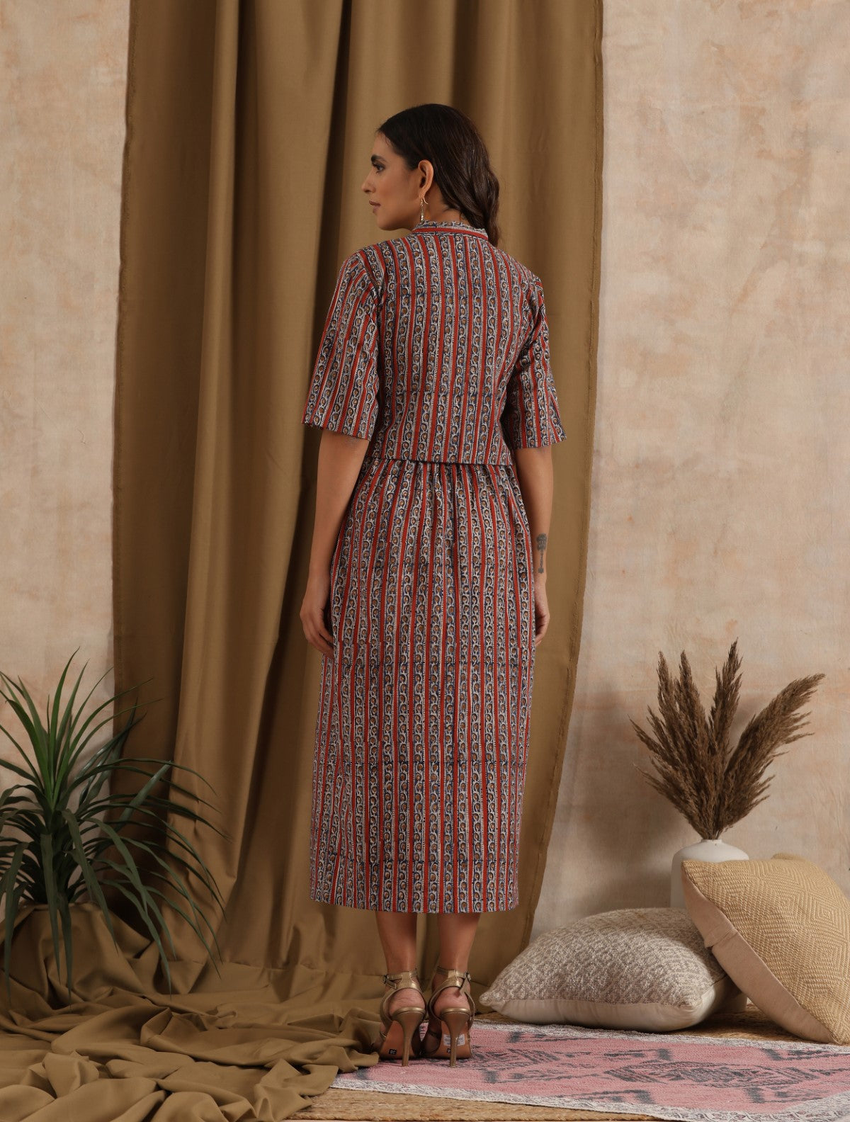 Neerja- Crop top and skirt coord set