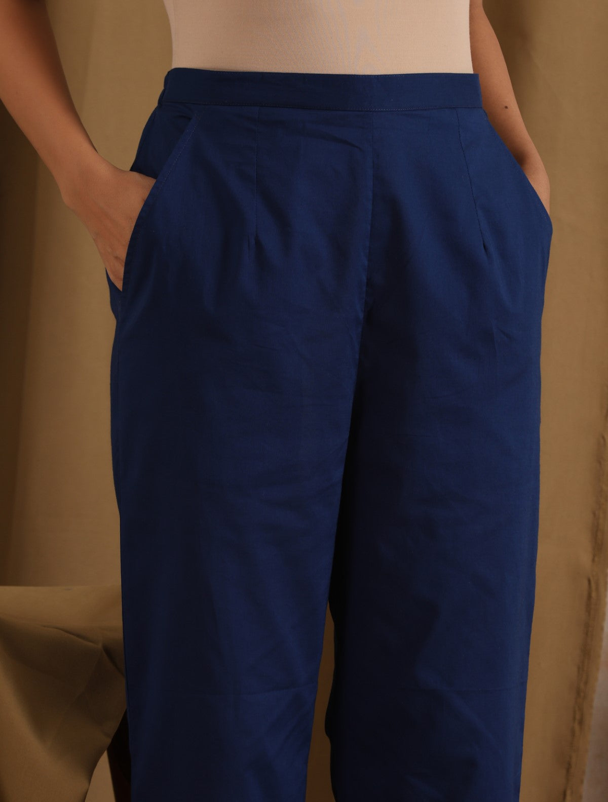 Kiran- Navy kurta set with Mustard jacket- 3 pc set