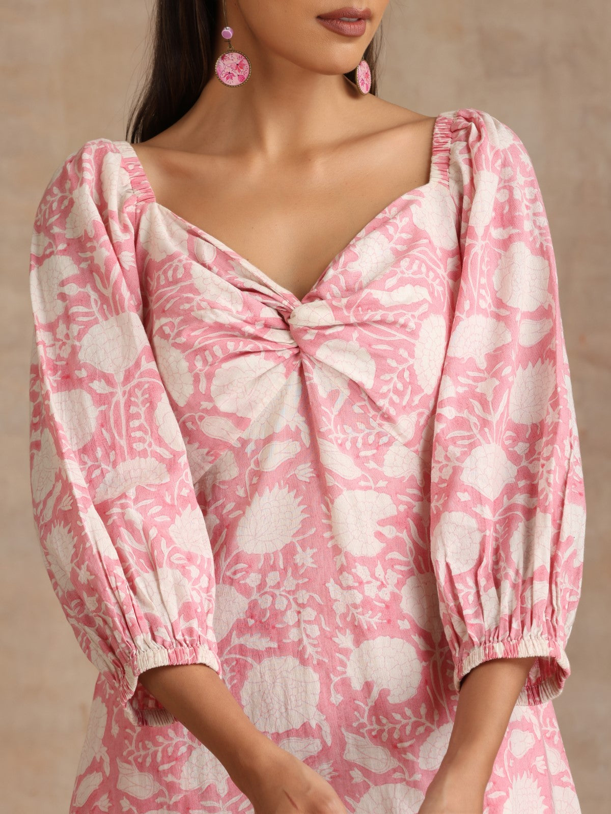 Flamingo floral twisty dress