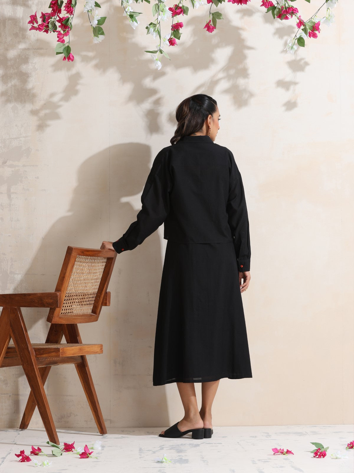 Noctua - Slip dress with overlay set