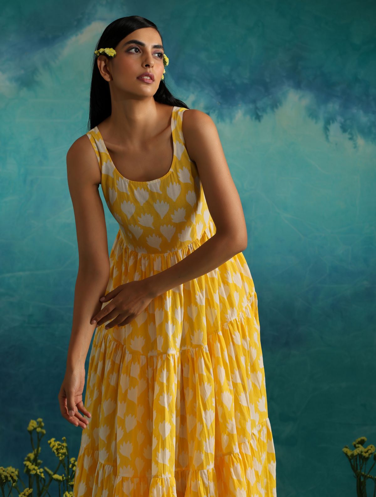 Sunny- Multi-tiered maxi dress