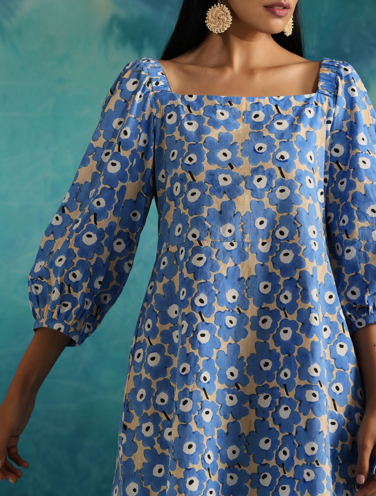 Blue clouds short dress