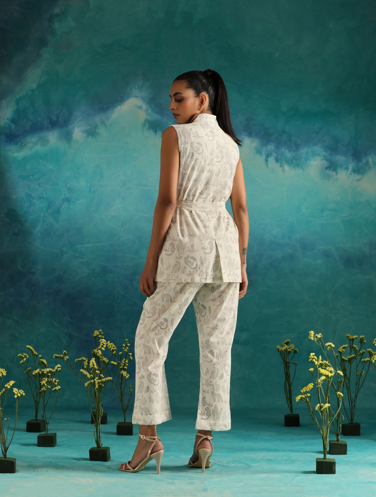 Safari gilet and pant coord set