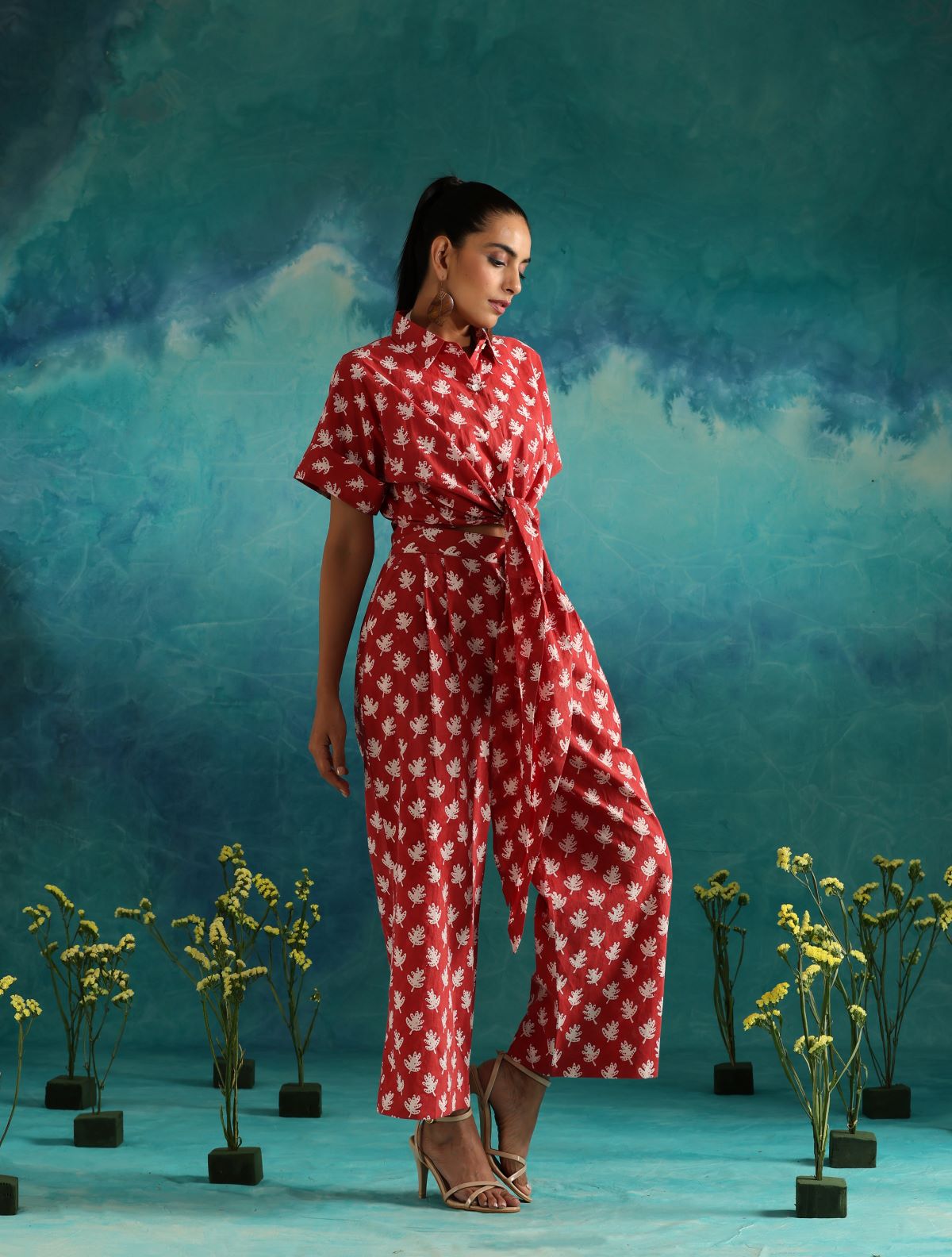 Red hot top and pant coord set