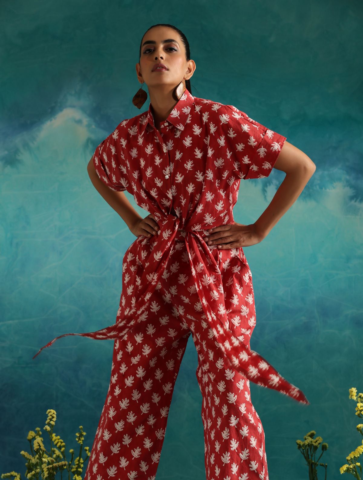 Red hot top and pant coord set