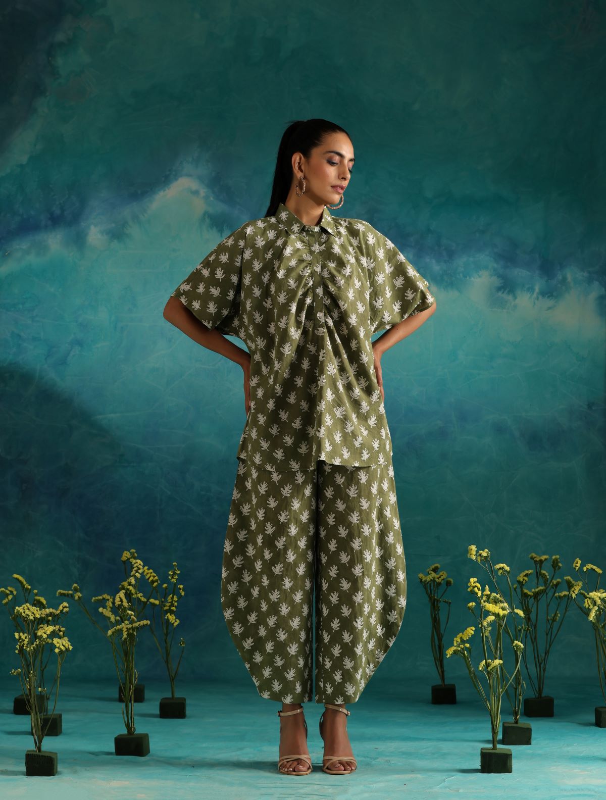Olive leafy lounge set