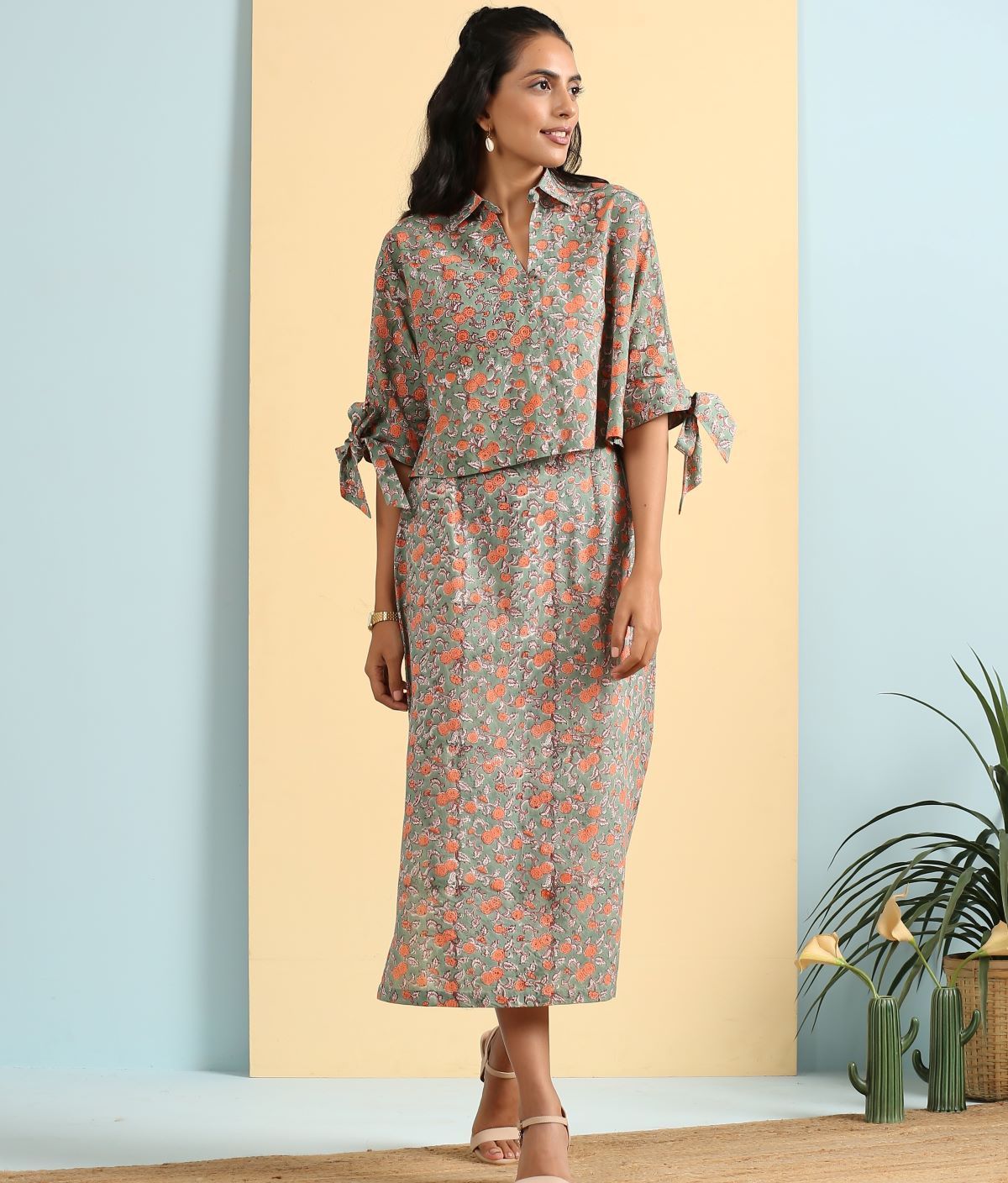 Skirt and top floral co ord set- SAMPLE SALE- S SIZE