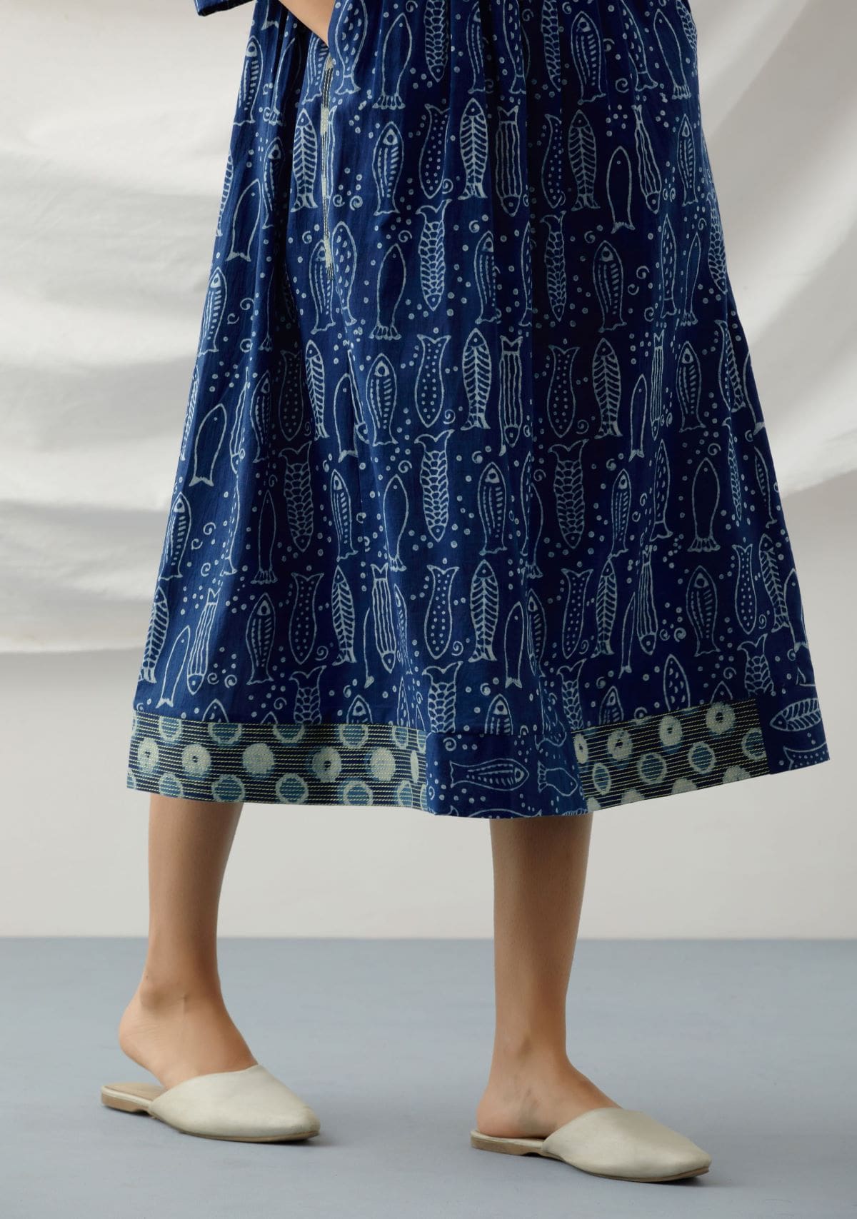 Nemo- Indigo fish print dress