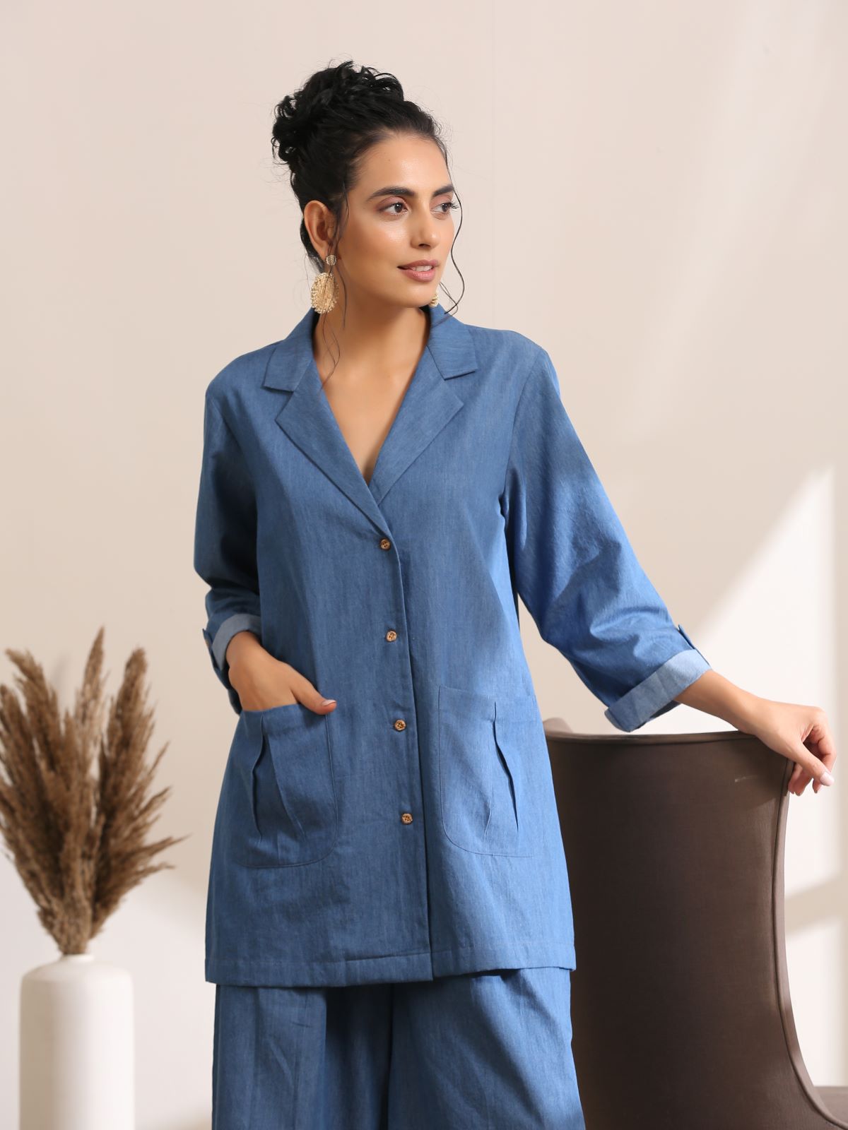 Basic - Light denim blazer