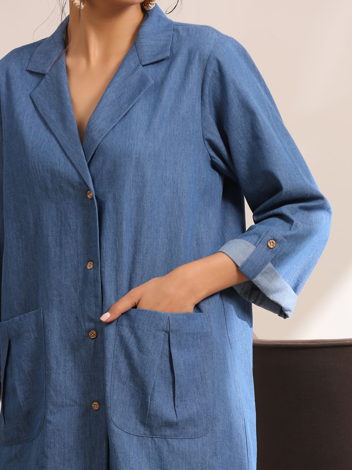 Basic - Light denim blazer