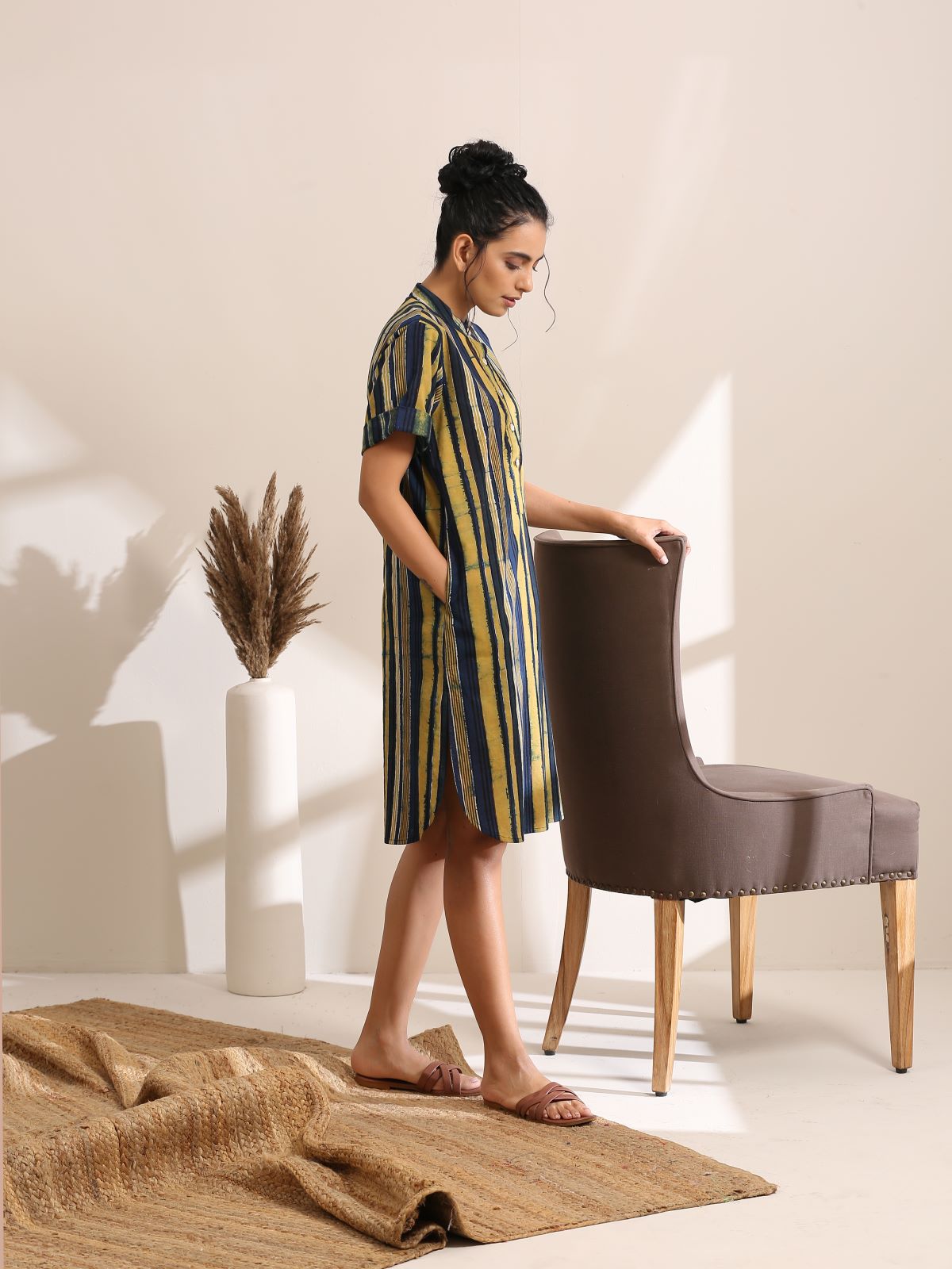 Ava- Striped shift dress