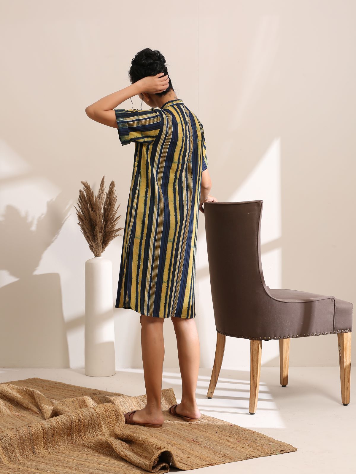 Ava- Striped shift dress