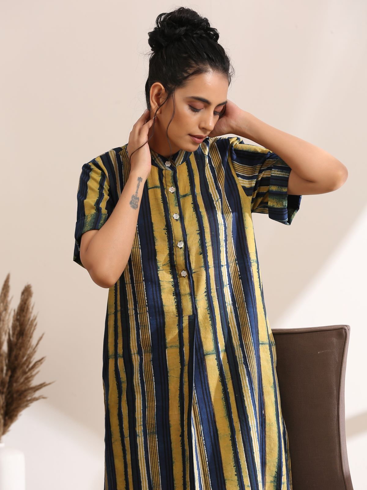 Ava- Striped shift dress