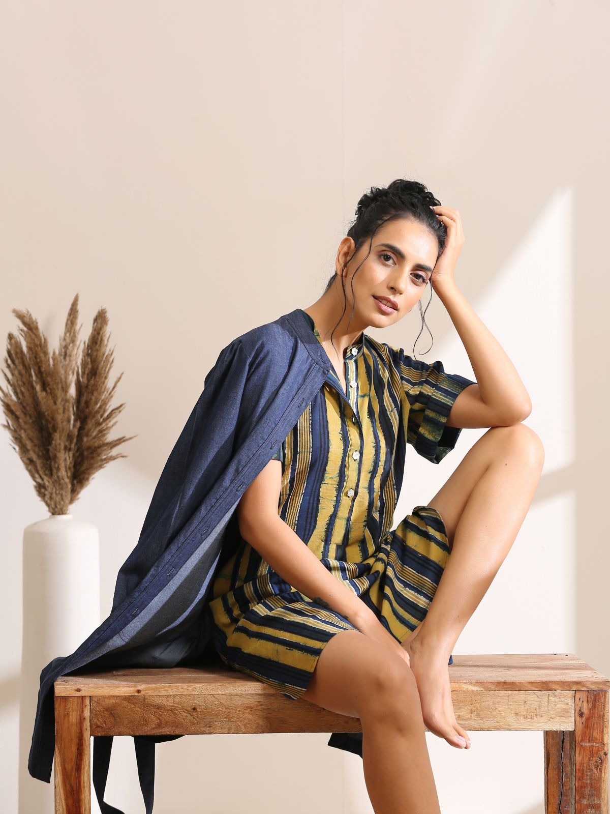 Ava- Striped shift dress