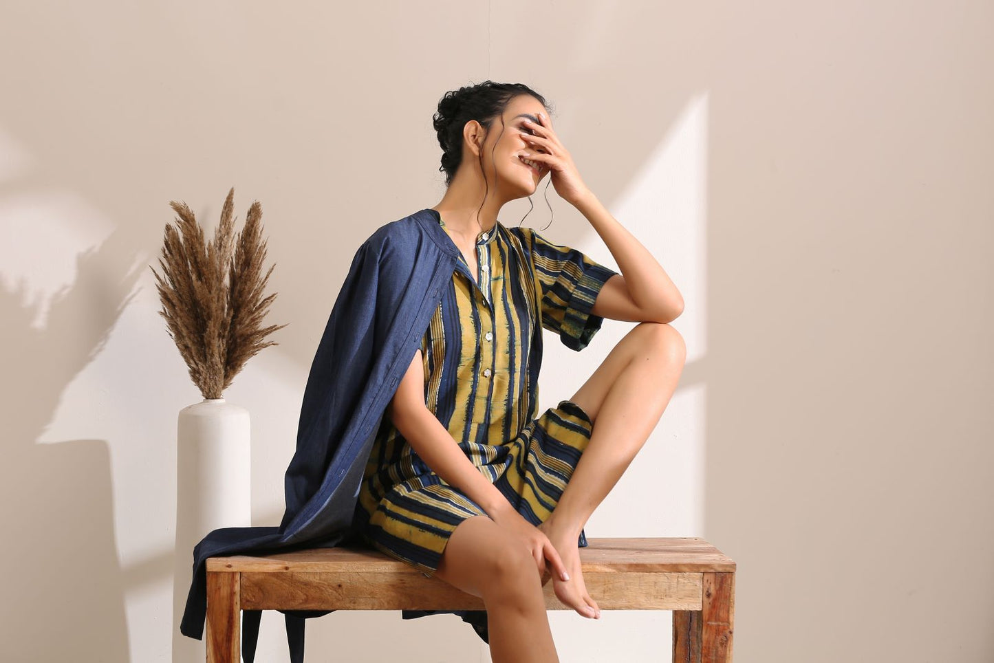 Ava- Striped shift dress