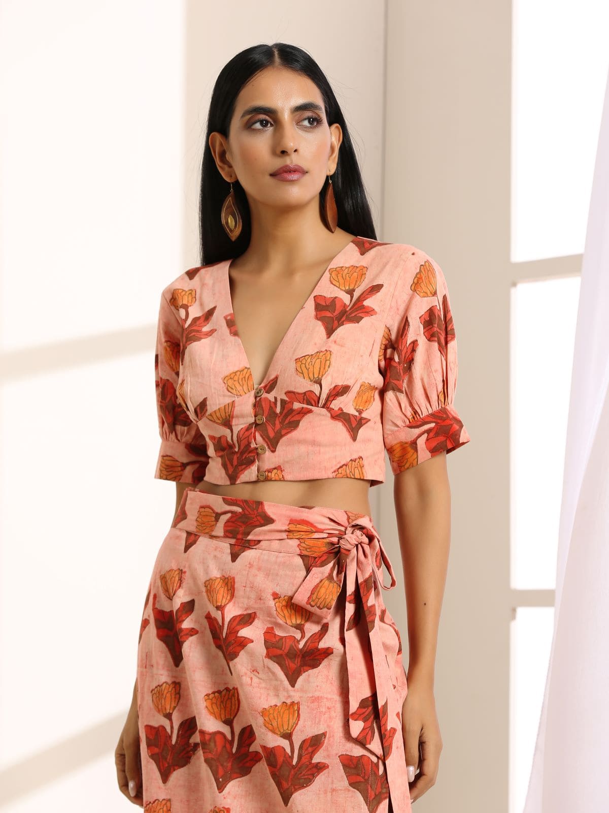 Orange candy skirt and blouse set- SAMPLE SALE