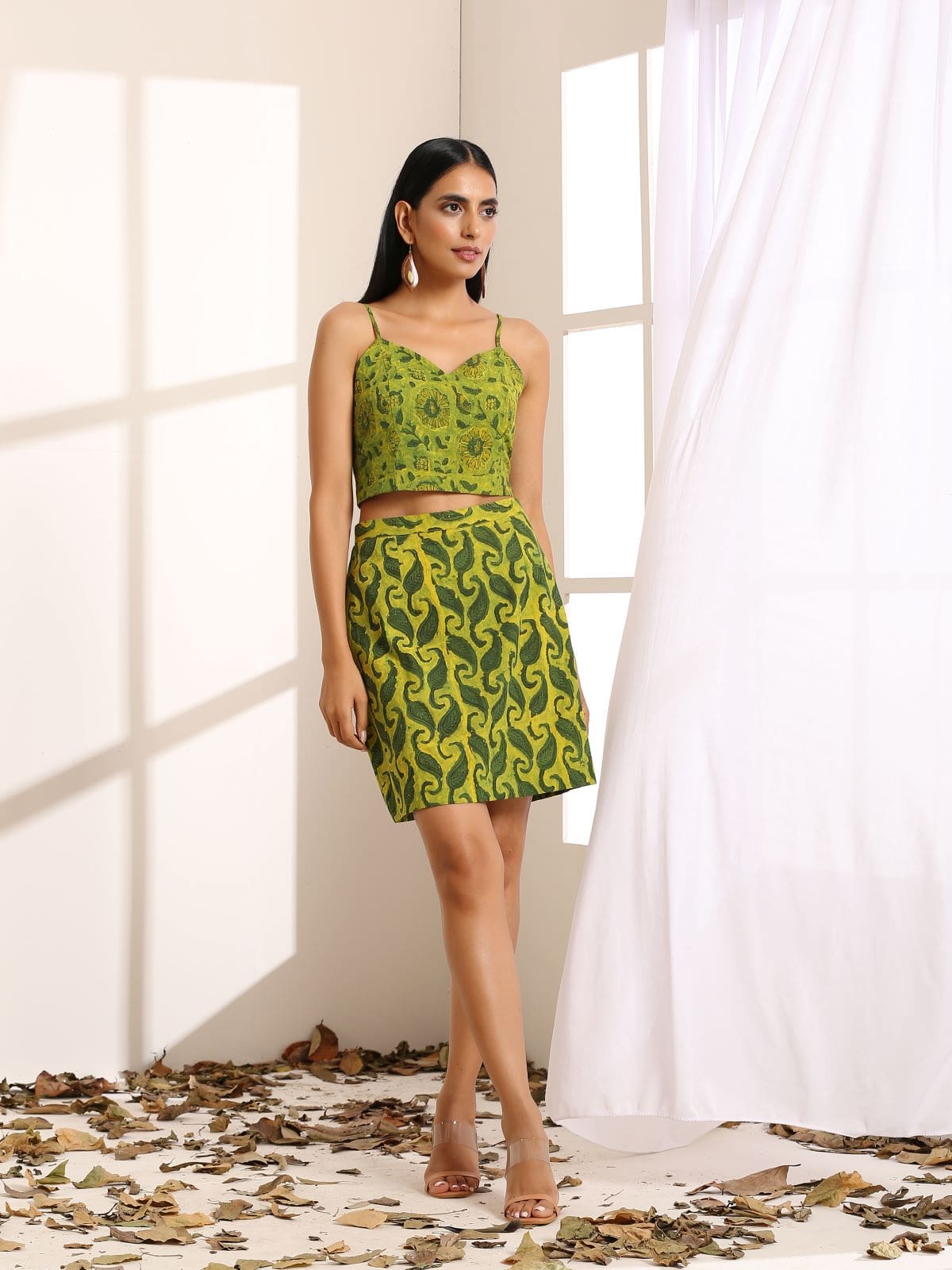 Green blossom 3 pc set- SAMPLE SALE