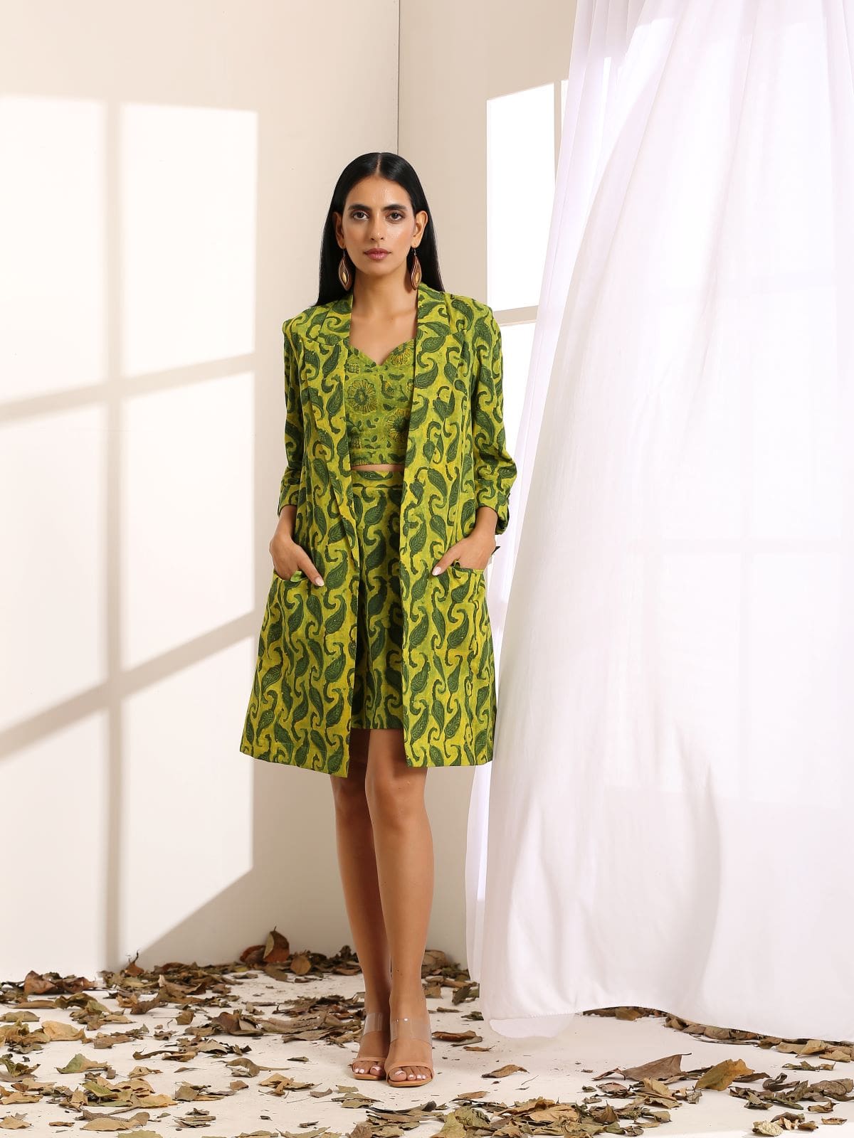 Green blossom 3 pc set- SAMPLE SALE