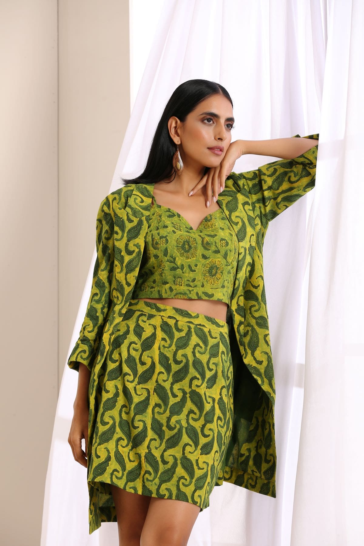 Green blossom 3 pc set- SAMPLE SALE