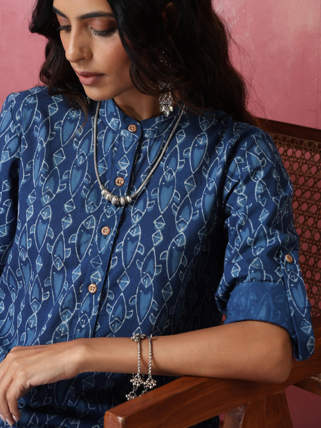 Kosi - Fun fish print kurta and pant coord set