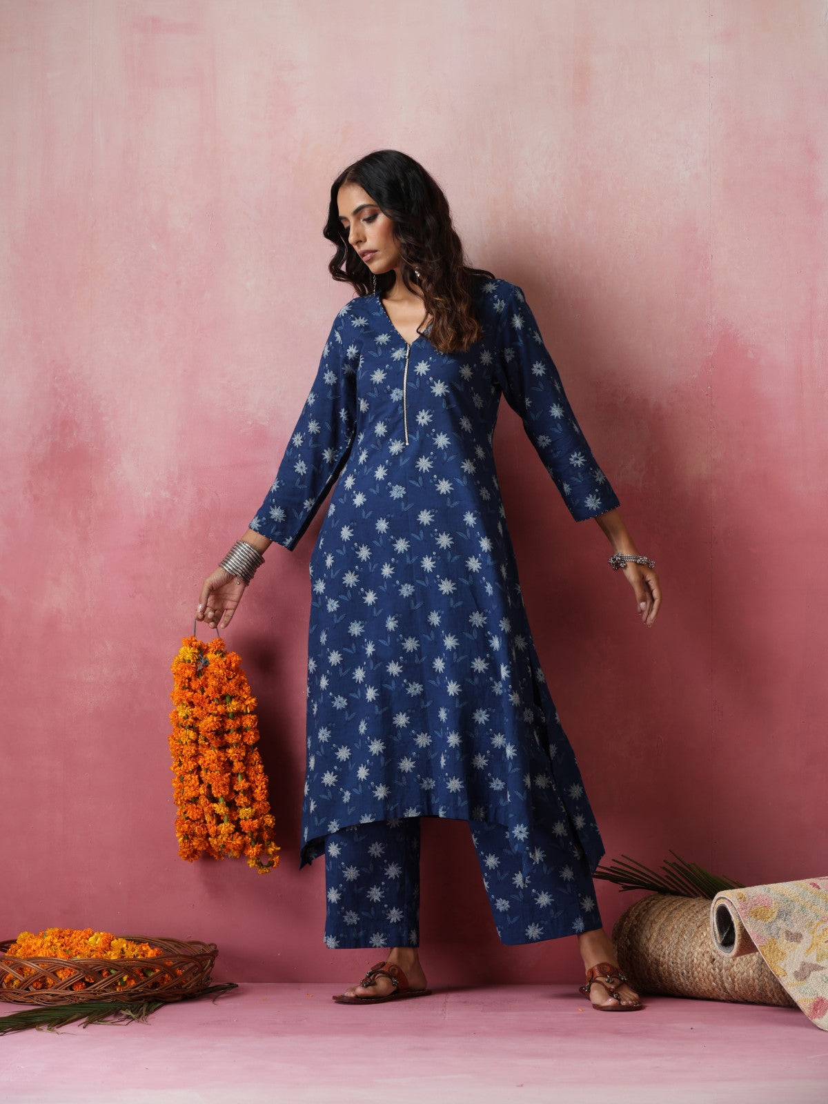 Narmada - Block printed kurta set