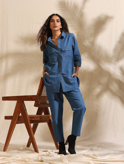 Eve- Denim shirt and pant set