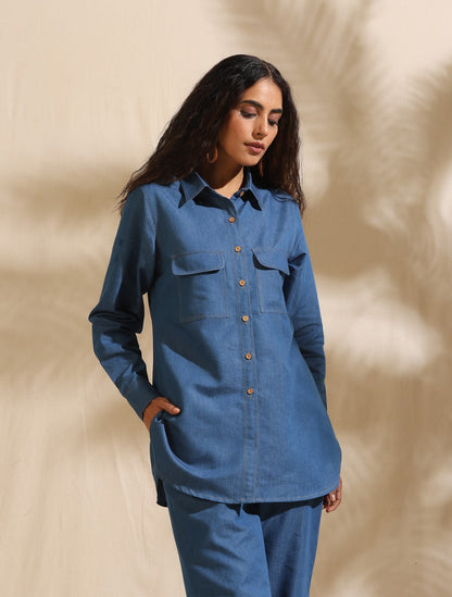 Eve- Denim shirt and pant set