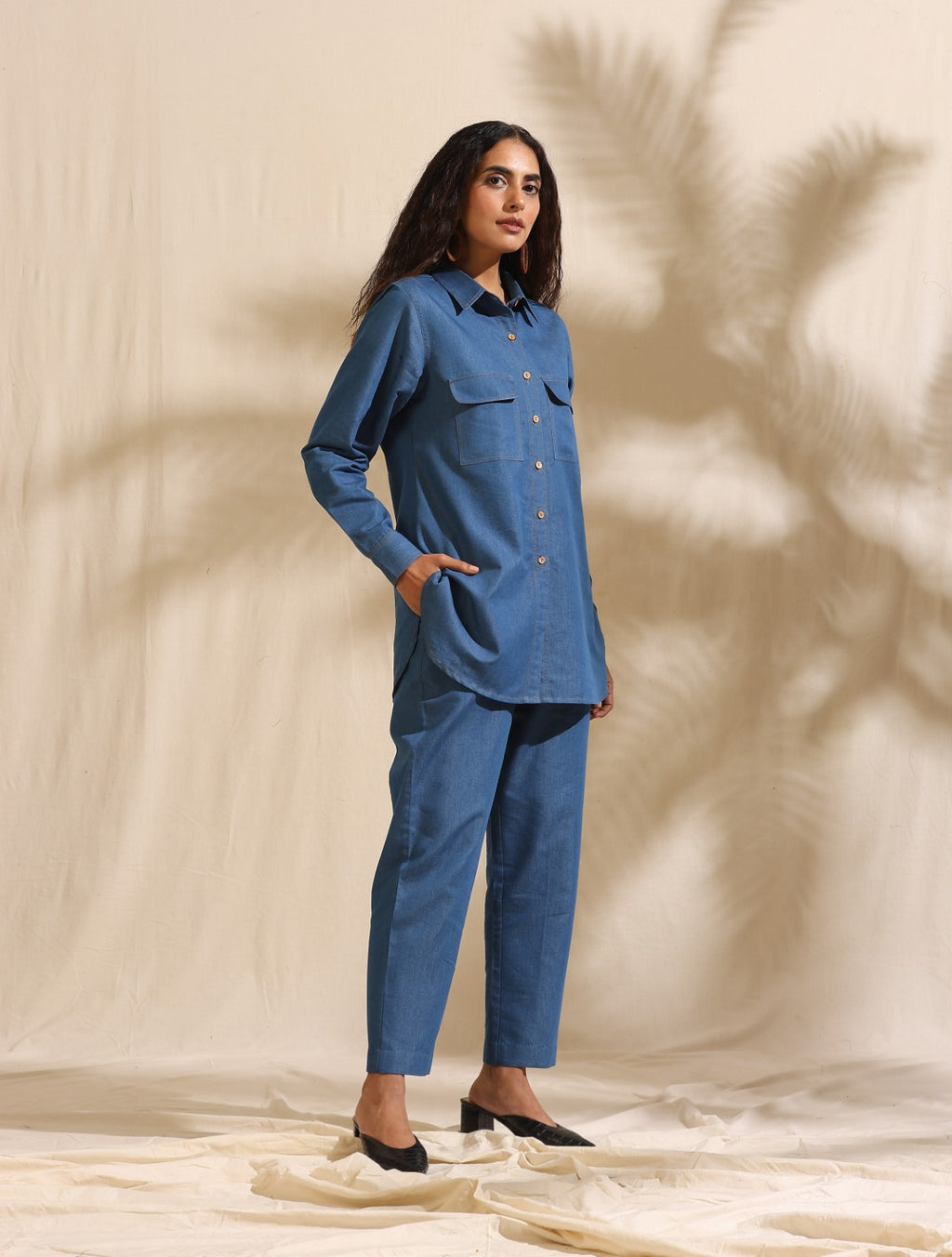 Eve- Denim shirt and pant set