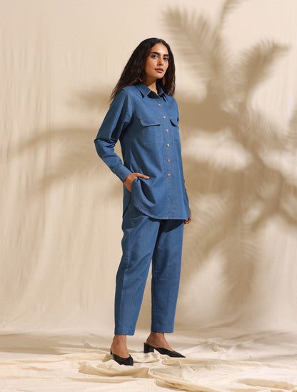 Eve- Denim shirt and pant set