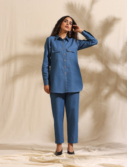 Eve- Denim shirt and pant set