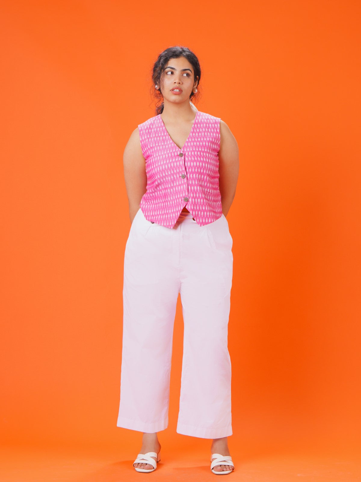 ON SALE- Blush pink vest - vest only (no pants)