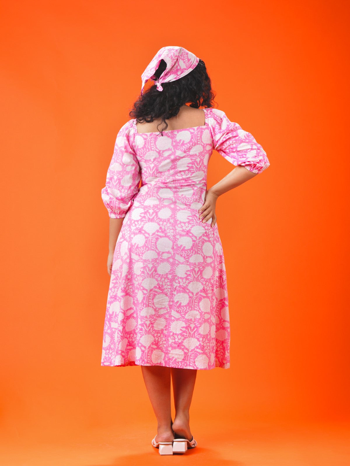 Flamingo floral twisty dress