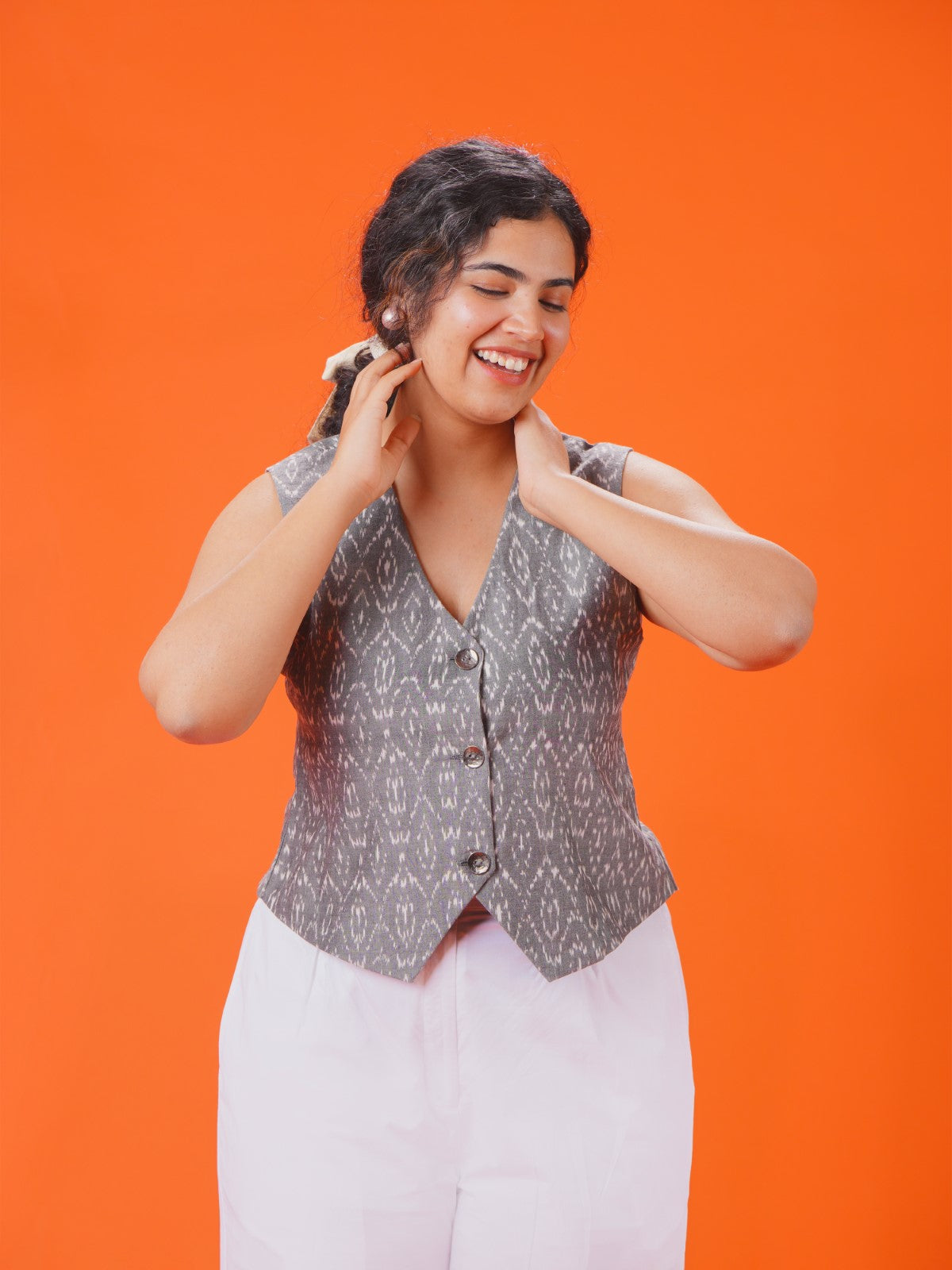 ON SALE-Grey skies vest- Vest only (no pants)