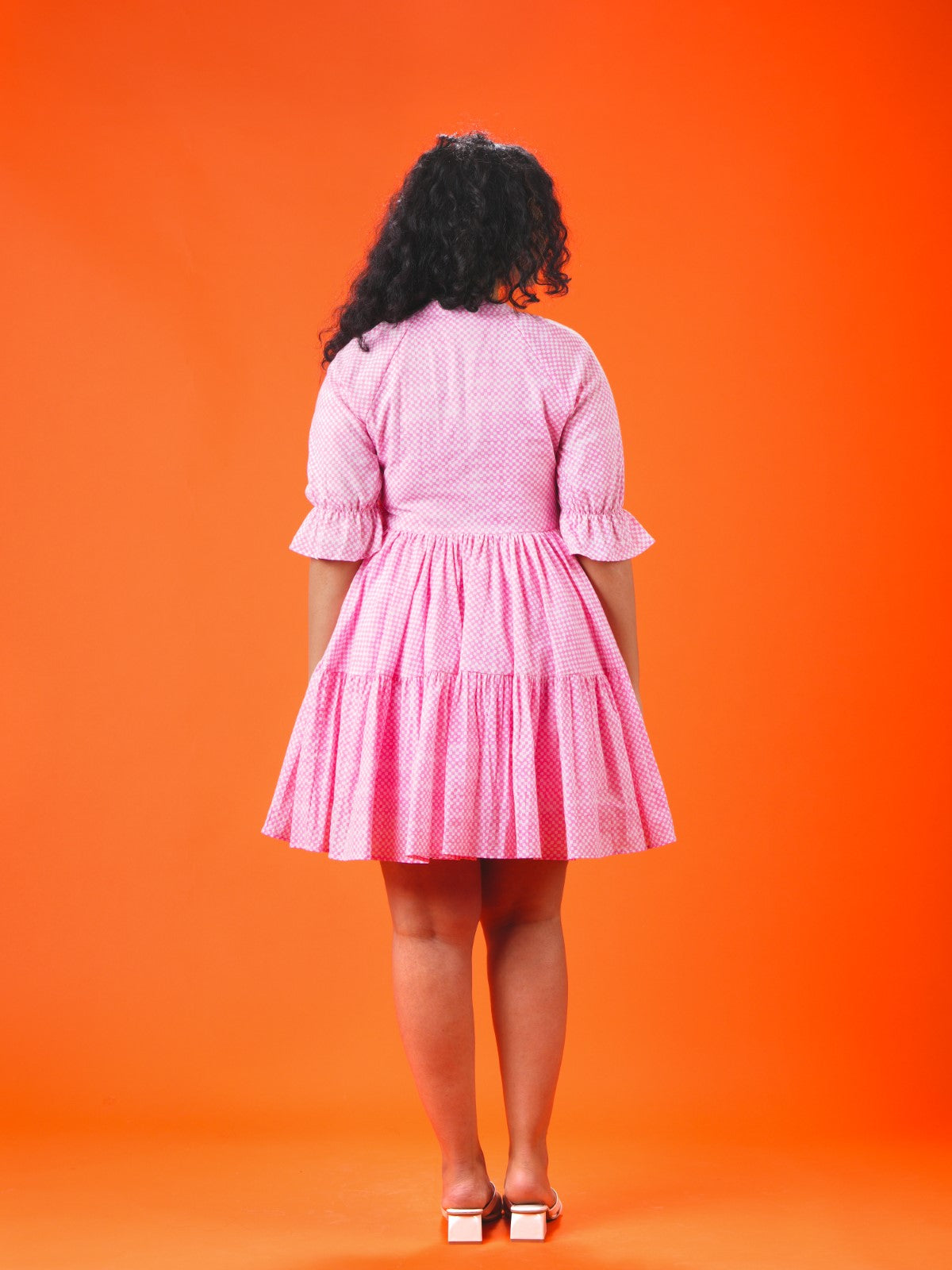 Candyland pink flirty flare short dress