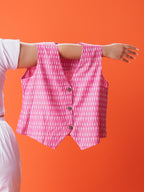 ON SALE- Blush pink vest - vest only (no pants)