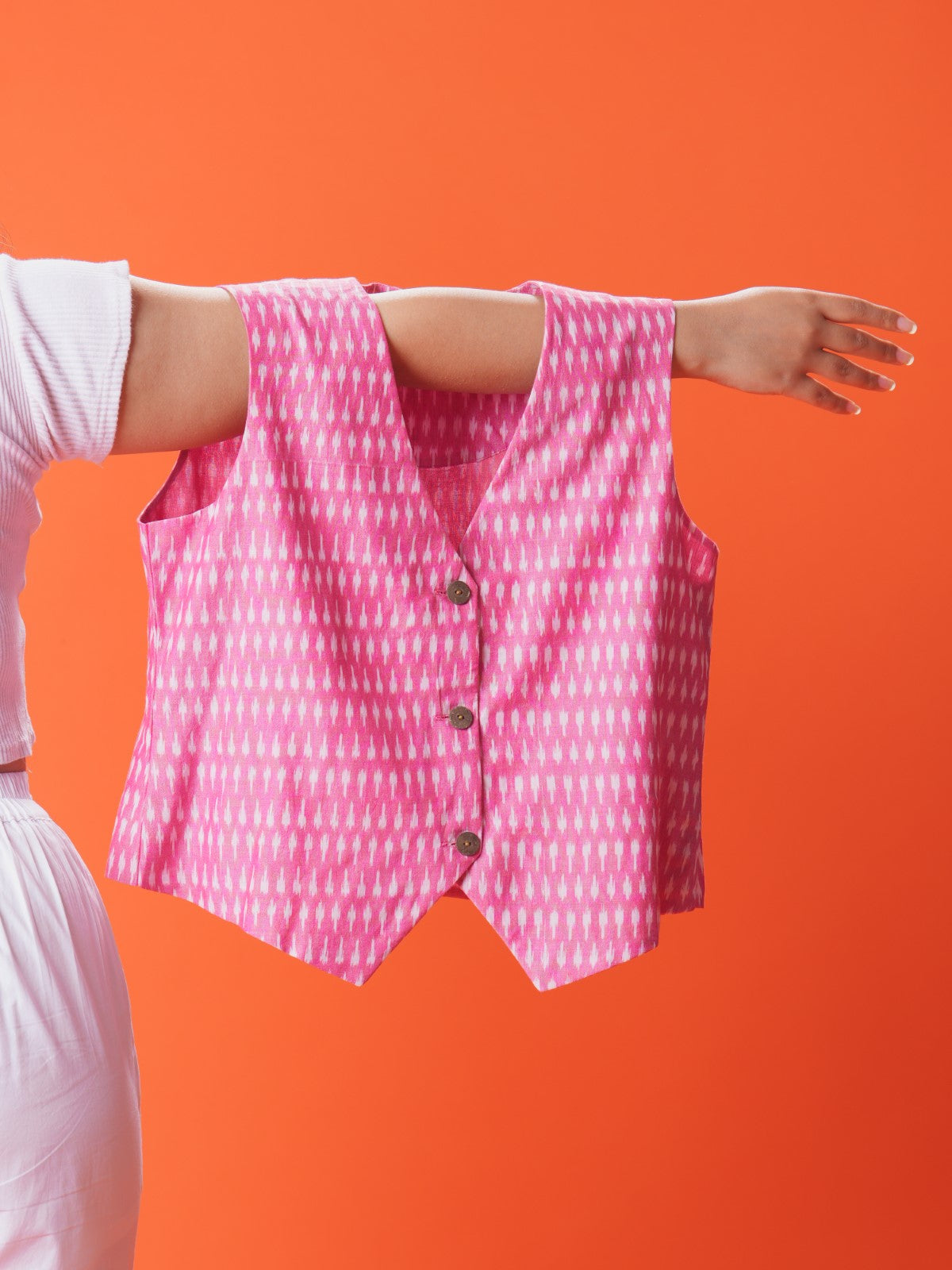 ON SALE- Blush pink vest - vest only (no pants)